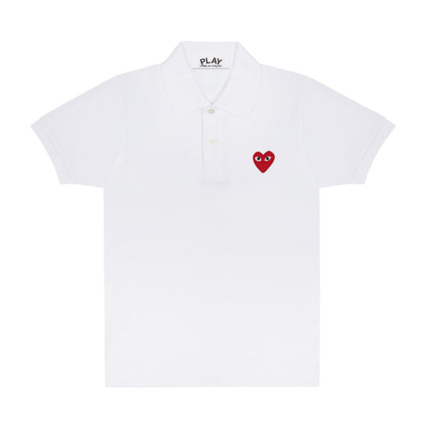 CDG White Polo Shirt