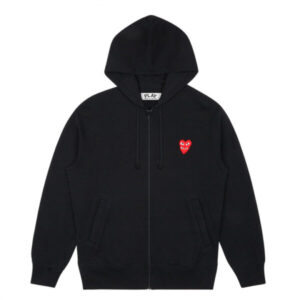 CDG Black Zip Up Hoodie​